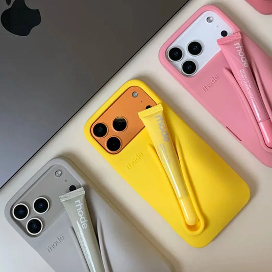 Hot Rhode Lemontini Phone  Case for IPhone 11 12 13 14 15 16 Pro Max Plus 17  Lip Gloss Silicone Cover