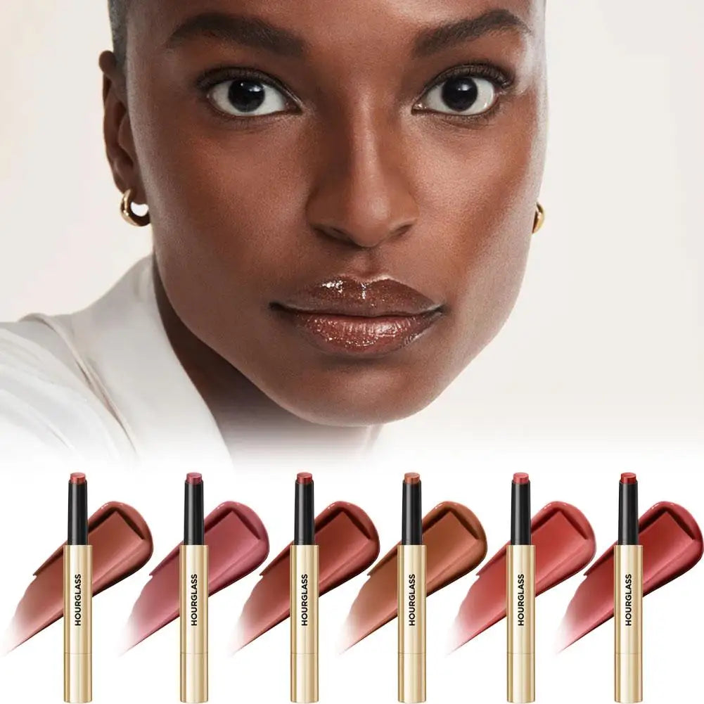 Hourglass Solid Lip Gloss Lipstick - 6 Colors Long-Lasting